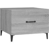 vidaXL Coffee Table with Metal Legs Grey Sonoma Centre Accent End Tea