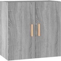 vidaXL Wall-Mounted Cabinet - Engineered Wood with Grey Sonoma Finish - Scandinavian Design for Versatile Room Placement - 60x30x60 cm