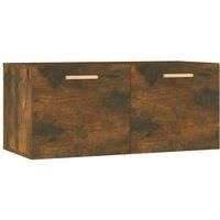 vidaXL Wall Cabinet Smoked Oak 80x35x36.5 cm Engineered Wood