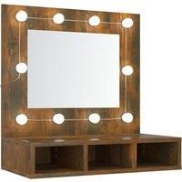 Mirror Cabinet with LED Wall-mounted Mirror Cabinet Storage Cupboard vidaXL