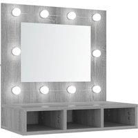 Mirror Cabinet with LED Wall-mounted Mirror Cabinet Storage Cupboard vidaXL