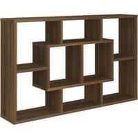 vidaXL Wall Shelf Brown Oak 85x16x52.5 cm Engineered Wood