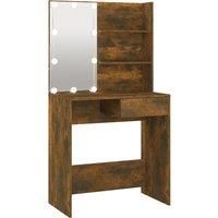 Dressing Table with LED Vanity Table Makeup Vanity Desk Cosmetic Table vidaXL