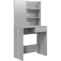 Vidaxl Dressing Table With Mirror Grey Sonoma 74 5X40X141 Cm