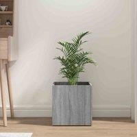 Planter Box Smoked Oak 40x40x40 cm Engineered Wood