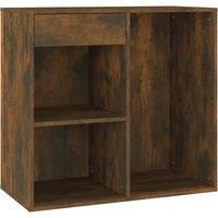 vidaXL Cosmetic Cabinet Smoked Oak 80x40x75 cm Engineered Wood