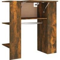 vidaXL Hallway Cabinet with Ample Storage Space, Smoked Oak Modern Design, Wall Mountable, Engineered Wood - 97.5x37x99 cm