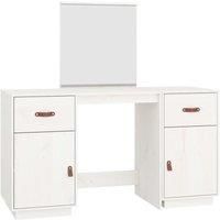 Solid Wood Pine Dressing Table Set with a Mirror Desk Multi Colours vidaXL