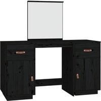 Solid Wood Pine Dressing Table Set with a Mirror Desk Multi Colours vidaXL