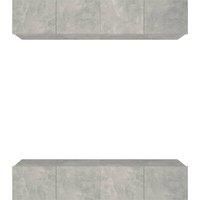 Vidaxl 4X Tv Cabinets Living Room Furniture Sideboard Entertainment Centre Tv Console Media Unit Hifi Stereo Cabinet Concrete Grey Engineered Wood, Grey