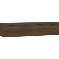 vidaXL Wall-Mounted Cabinets 2 Pieces - Practical Brown Oak Storage Solution with Ample Space - Made of Durable, Moisture-Resistant Engineered Wood