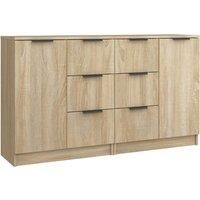 vidaXL Sideboards 2 pcs Sonoma Oak 60x30x70 cm Engineered Wood