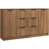 vidaXL Sideboards 2 pcs Brown Oak 60x30x70 cm Engineered Wood