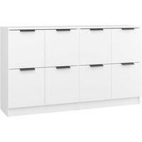 2x Sideboards Engineered Wood Storage Cabinet Cupboard Multi Colours vidaXL