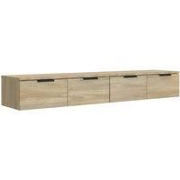 vidaXL Wall Cabinets in Sophisticated Sonoma Oak - Moisture-Resistant Engineered Wood Construction - Wall-Mounted Storage Solution - Modern Decor for Living Room