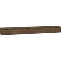 Vidaxl Wall Cabinets 2 Pcs Brown Oak 102X30X20 Cm Engineered Wood, Brown