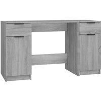 Desk with Side Cabinet Engineered Wood Standing Desk Multi Colours vidaXL