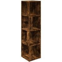 vidaXL Corner Cabinet Smoked Oak 33x33x132 cm Engineered Wood
