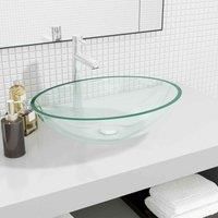Basin Glass Bathroom Washroom Sink Bowl Plumbing Fixture Multi Colours vidaXL