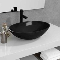 Basin Glass Bathroom Washroom Sink Bowl Plumbing Fixture Multi Colours vidaXL