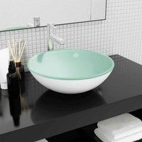 Basin Tempered Glass Bathroom Sink Basin Multi Colours Multi Sizes vidaXL