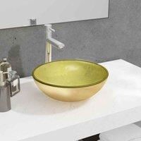 Basin Tempered Glass Bathroom Sink Basin Multi Colours Multi Sizes vidaXL