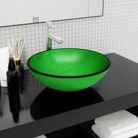 Basin Tempered Glass Bathroom Sink Basin Multi Colours Multi Sizes vidaXL