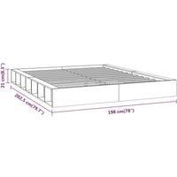 vidaXL Super King Size Bed Frame – Solid Pinewood Construction, Modern Bohemian Style
