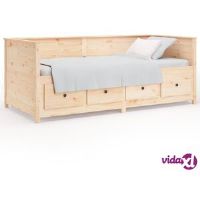 vidaXL Day Bed without Mattress 75x190 cm Small Single Solid Wood Pine