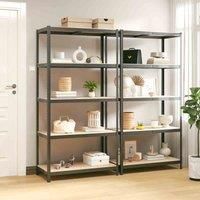 Storage Shelf Garage Organiser Holder Rack Steel and Engineered Wood vidaXL