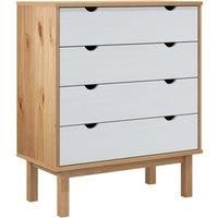 Solid Wood Pine Drawer Cabinet Wooden Storage File Drawer Multi Colours vidaXL