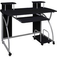 Mobile Computer Desk Pull Out Tray Finish Table Multi Colours/Sizes vidaXL