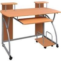 Mobile Computer Desk Pull Out Tray Finish Table Multi Colours/Sizes vidaXL