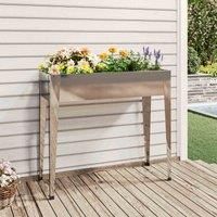 Garden Planter 100.5x40.5x90 cm Galvanised Steel Outdoor Raised Bed vidaXL