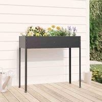 Garden Planter Anthracite 100.5x40.5x90 cm Galvanised Steel Raised Bed vidaXL