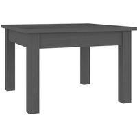 vidaXL Coffee Table Grey 45x45x30 cm Solid Wood Pine