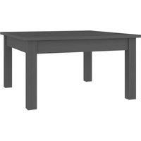 vidaXL Coffee Table Grey 55x55x30 cm Solid Wood Pine