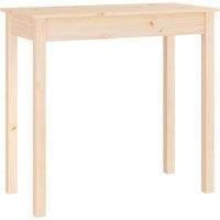 vidaXL Solid Pinewood Console Table, Rectangular Display Unit for Living Room, Office or Hallway in Brown Color