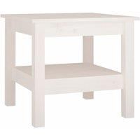vidaXL Coffee Table White 45x45x40 cm Solid Wood Pine