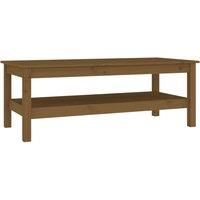 vidaXL Solid Wood Pine Coffee Table Honey Brown Centre Accent End Tea