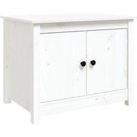 vidaXL Coffee Table White 71x49x55 cm Solid Wood Pine, White