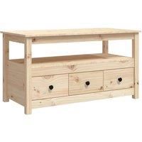 Vidaxl Coffee Table 102X49X55 Cm Solid Wood Pine, Brown