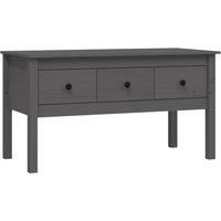 vidaXL Coffee Table Grey 102x49x55 cm Solid Wood Pine