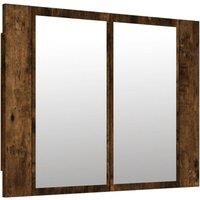 LED Bathroom Mirror Cabinet Washroom Mirror Storage Cupboard Organiser vidaXL