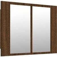 LED Bathroom Mirror Cabinet Washroom Mirror Storage Cupboard Organiser vidaXL