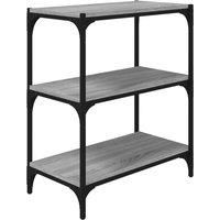 Book Cabinet Engineered Wood and Steel Media Rack Multi Colours/Sizes vidaXL