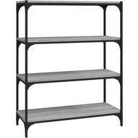 Book Cabinet Engineered Wood and Steel Media Rack Multi Colours/Sizes vidaXL