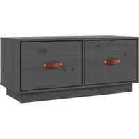 TV Cabinet Grey 80x34x35 cm Solid Wood Pine