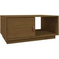 vidaXL Solid Wood Pine Coffee Table Honey Brown Side Centre Accent End
