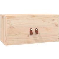 vidaXL Wall Cabinet 60x30x30 cm Solid Wood Pine, Brown